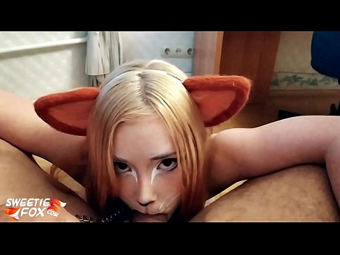 ❤️ Kitsunek zakila irentsi eta esperma ahoan ❤️ Izorratu bideoa  gugan ☑